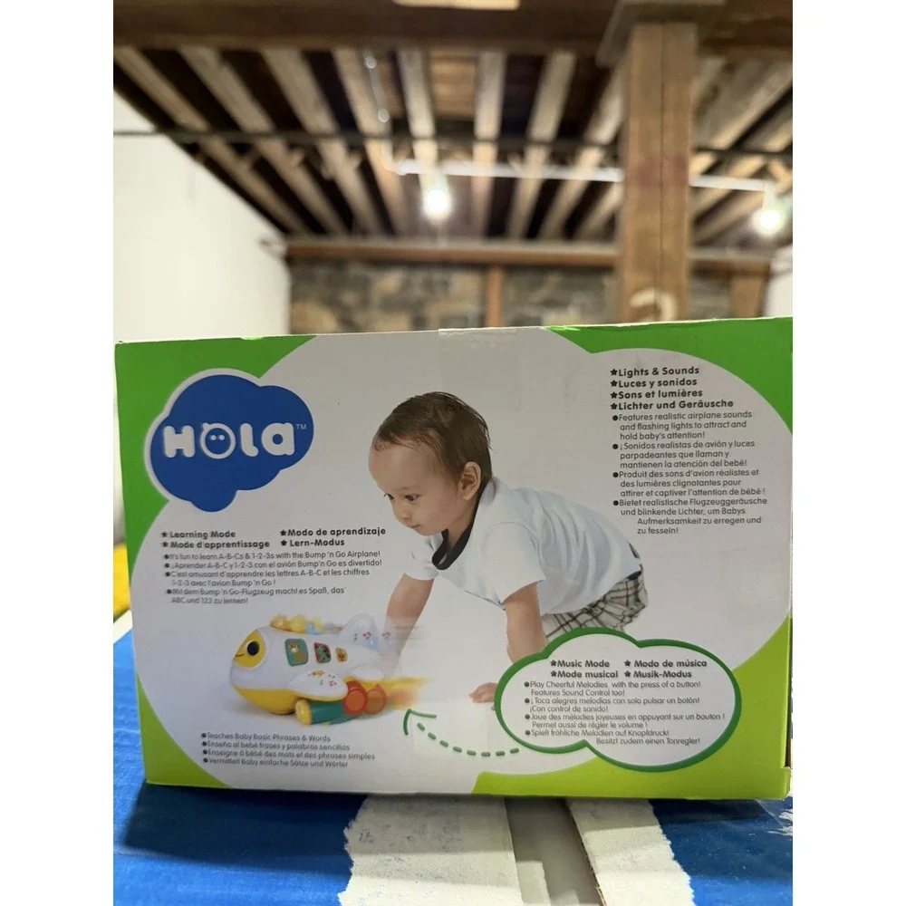 Hola Toy For Kid 12M+ Bump 'n Go Learning Plane - Battery Not Included - AS IS